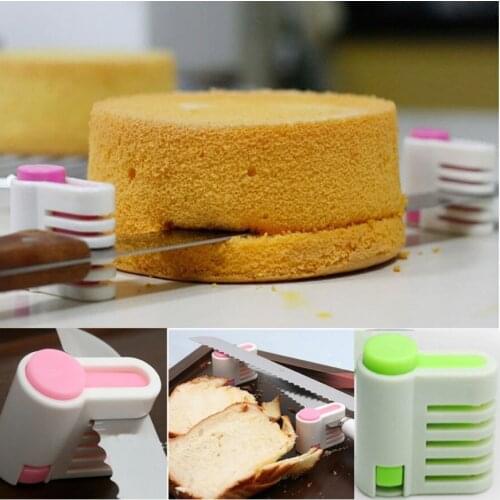 1/2pcs/Pack Cake Slicer Cutter 5 Layers Cake Bread Leveler Slicer Set DIY Fixator Cutting Tools Kitchen Cake Accessories