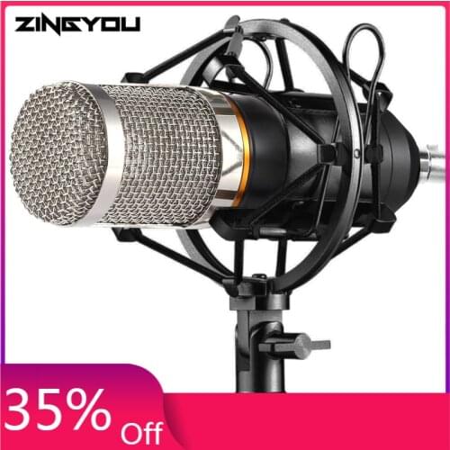 100% Original bm 800 Studio Microphone ZINGYOU Professional Sound Recording Condenser Mic For Computer bm800 Microphone Kit