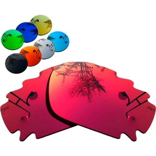 100% Precisely Cut Polarized Replacement Lenses for Jawbone Vented Sunglasses Magenta Red Mirrored Coating Color- Choices