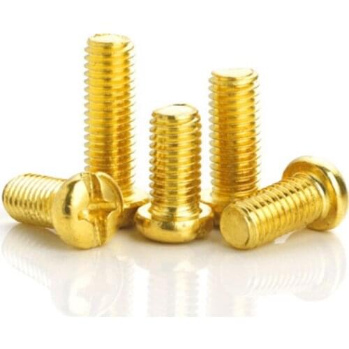 1000pcs DIN7985 M2 M2.5 M3*4/5/6/8/10/12 phillips Brass Round Pan head machine screws