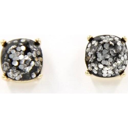 2020 shinny Cheetah Square Glitter Stud Earrings various color Cute Stud Earrings for Women