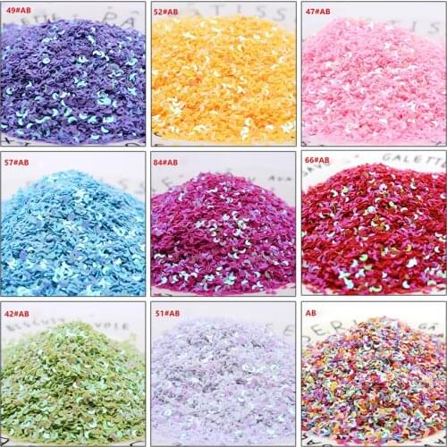3mm Moon Shape PVC Bulk Sequined Nail Glitter DIY Garment Sewing Supplies Footwear Accessories Party Decoration
