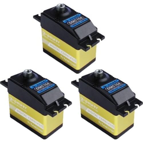 3PCS K-power DMC150 15KG/0.09S High Speed Titanium Gear Coreless Motor Micro Digital Servo Motor for RC 600H Helicopter Airplane