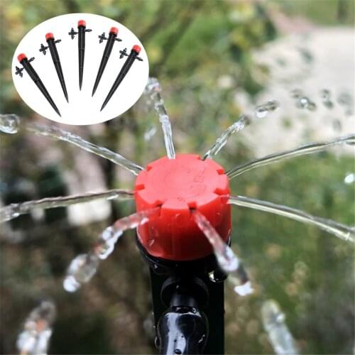 50 Pcs/Set Micro Bubbler Drip Irrigation Adjustable Emitter Stake Water Dripper Home Garden Watering & Irrigation Supplies Tools
