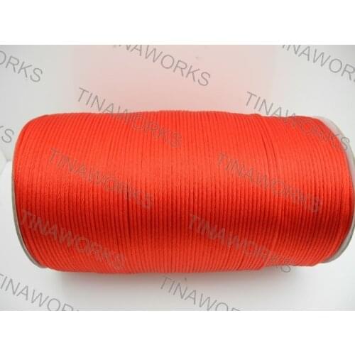FREE SHIPPING 300meters/327Yards Red Rattail Satin Cord/Thread Chinese knot/Nylon beading cord