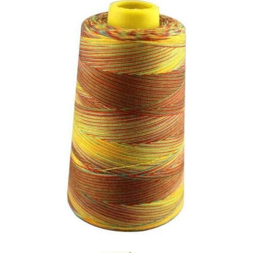 Free Shipping 40S/2 3000 Yard Rainbow Sewing Thread Machine Industrial Sewing Threads Fabric Accessory Guranteed Quality