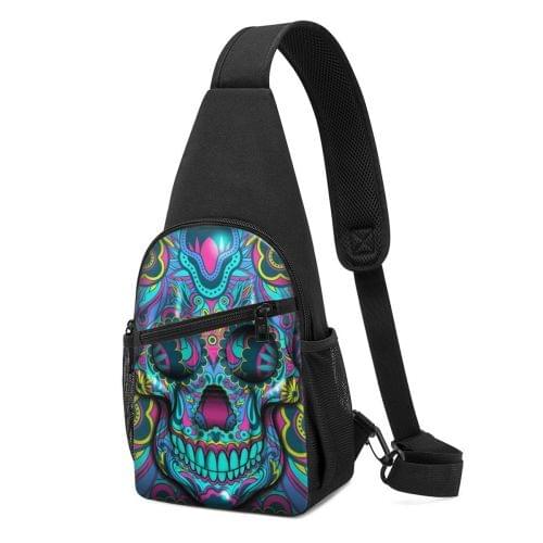 DIY Skeleton Pattern Customized Waist Bag Skull Travel Chest Pack Halloween Belt Bags Men Women Lady Free Dropshipping 2020