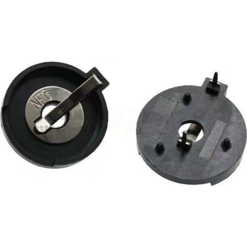 CR2430 3V BS-2430-1 Button Batteries holder 2P horizontal Copper plated thermostable battery storage box plastic case