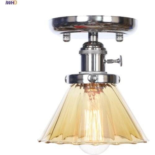 IWHD Nordic Style Glass Ceiling Lamp Living Room Porch Stair Plafonnier Silver Chrome LED Ceiling Light Luminaria De Techo