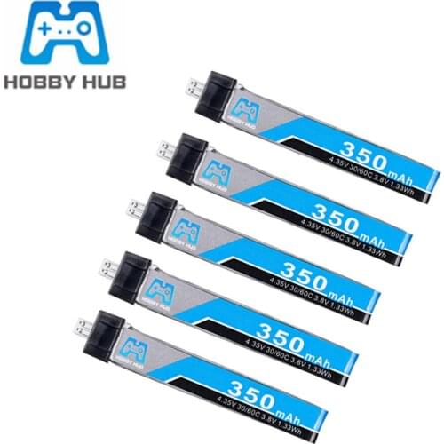 Hobby Hub 350mAh 3.8V 30C/60C LiHV Lipo Battery PH2.0 Plug for UK65 US65 Blade Inductrix 65S UR65 Drone