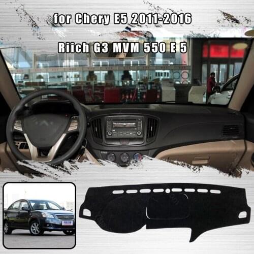 Car Dashboard Cover Dash Mat for Chery E5 2011-2016 Riich G3 MVM 550 E 5 Auto Non-slip Sun Shade Pad Carpet