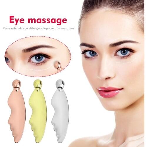 Zinc Alloy Gua sha Board Effective Fashion V Shape Reduce Fine Lines Face Lift Massage Eye Cream Massage Stick skin care tools