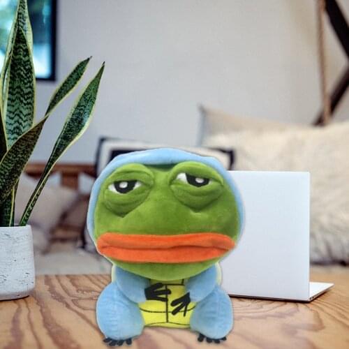 Cute Sad Frog Cross-dress Doll Tortoise Frog Plush Toy High Quality Soft Doll Toy For Children Birthday Gift Home Decoration