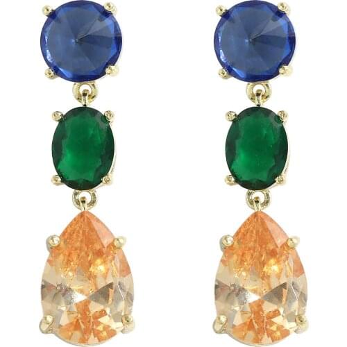 Best Lady Fashion Luxury Geometric Drop Earrings for Women Boho Acrylic Multicolored Long Hanging Dangle Earrings Jewelry Gifts