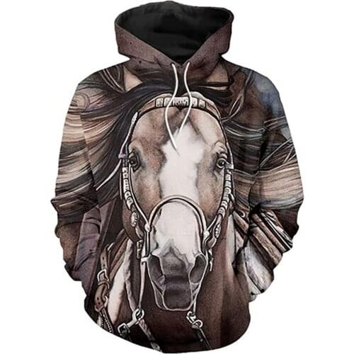 Love Horse 3D Printed Mens Hoodies Harajuku Streetwear Autumn Hooded Sweatshirt Unisex Casual Jacket Tracksuits TD1122589