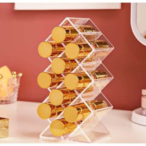 10 Grid Desktop Finishing Multi Grid Dustproof Transparent Display Rack Lip Glaze Lipstick Creative Acrylic Fashion Storage Box