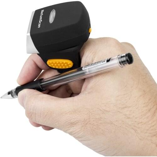 NETUM Bluetooth 2D Barcode Scanner Wireless Wearable Ring Mini BarCode Reader QR PDF417 DataMatrix for Windows MacOS Android Ios