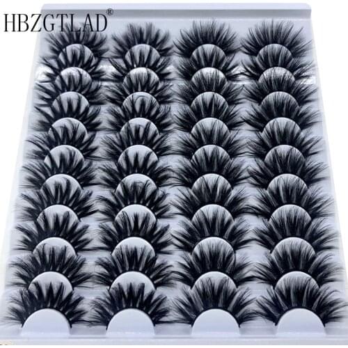 New 20 pairs natural false eyelashes fake lashes long makeup 3d mink eyelashes eyelash extension mink eyelashes for beauty