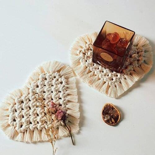 Pastoral Hand-woven Coasters Insulated Placemat Table Mats New Design Placemat Bowl Mats Coasters Kitchen Decoration Accessories