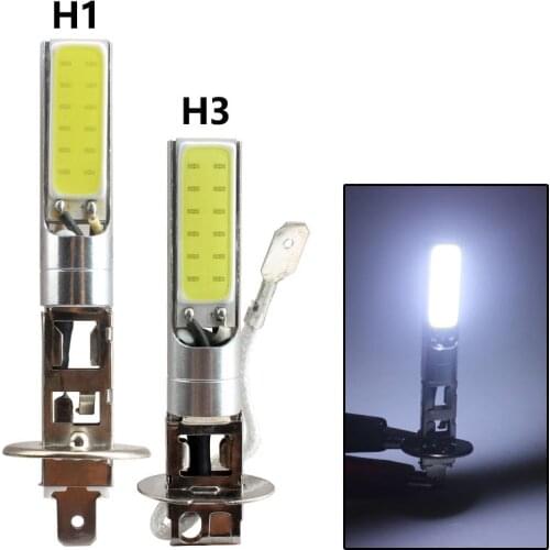Fog Light COB H1 H3 10W 12V Headlight Car Driving Bulb Super Bright White COB LED Car Fog Lamp Headlamp