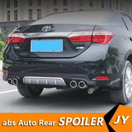 For Toyota Corolla ABS Rear Bumper Diffuser Bumpers Protector For 2014-2016 st Corolla Body kit bumper rear lip rear spoiler