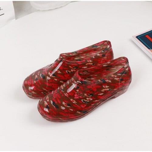 Rain Boots Women PU Waterproof Short Barrel Flat Rain Shoes Soft Kitchen Garden Work Wash Shoes Warm Winter Thicken Water Shoes