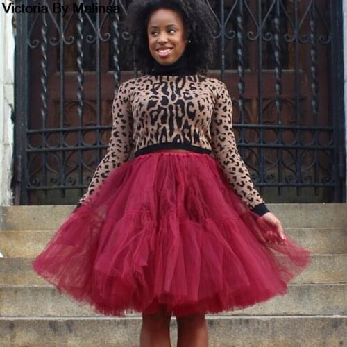 Custom Made Wedding Tulle Skirt Mesh Women Wine Red Ball Gown Secret Party Petticoat Faldas Saia Jupe Bridesmaid