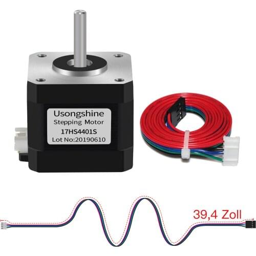 Usongshine Nema17 Stepper Motor 17HS4401S 1.5A Nema 17 42BYGH 17HS4401 4 Lead for 3D Printer XYZ CNC Engraver