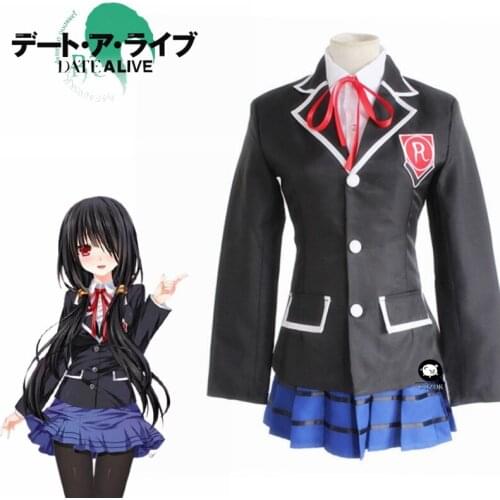 DATE A LIVE Tokisaki Kurumi School Uniform Coat Shirt Dress Outfit Anime Cosplay Costumes
