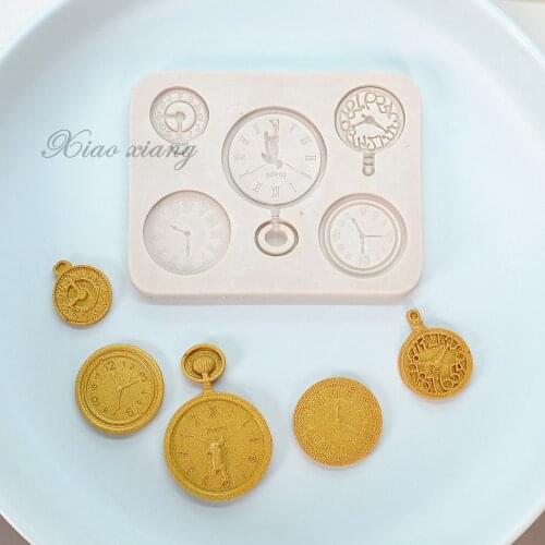 DIY Clock Silicone Fondant Mold For Baking Cupcake Cake Decorating Tools Cookie Baking Polymer Clay Candy Chocolate Mold M780