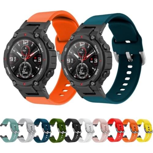 Silicone Bracelet For Amazfit T-rex Wrist Strap For Xiaomi Amazfit T-rex Pro Smart Watchband Sport Band Belt for Men Women Strap