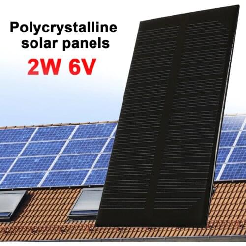 Solar Panel 2W 6V Durable Solar Generator Solar Chargers Pane Light Outdoor DC Output Waterproof Panel