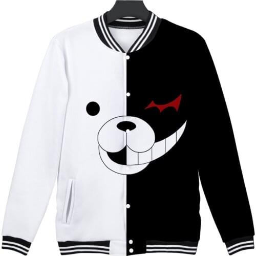 Danganronpa Anime Monokuma Cosplay Costume Unisex Hoodie Sweatshirt T-shirt Hooded Jacket Daily Creativity Casual Coat
