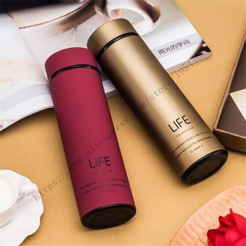 350ml 500ml Thermos Stainless Steel Travel with grid Vacuum Flask Water Bottle Keep Cold & Hot