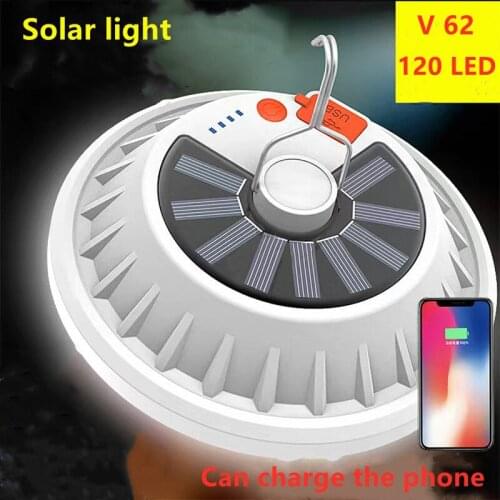 USB Solar Light Rechargeable LED Emergency Light Bulb Outdoor Portable Camping Light Night Market Stall Lamp