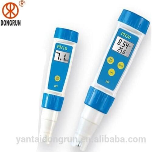 PH10 Waterproof pH meter Temperature Auto Calibration + pH4 pH7 pH10 Buffer Solution + 0~14pH Range