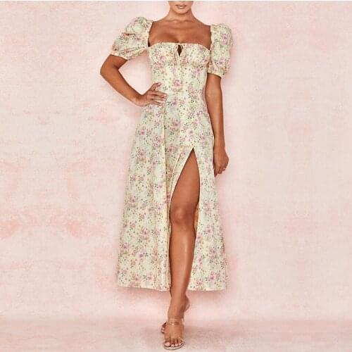 Free shipping wholesale 2020 Newest Women dress Fashion Strapless Dress Sexy Short Sleeve Floral Celebrity Cocktail party dress