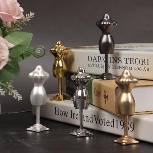 1Pc 1/12 Dollhouse Mini Mannequin Ruler Set Evening Dress Simulation Humanoid Props Doll Hanger Children Kids Toys