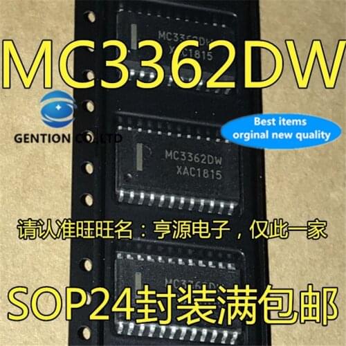 10Pcs MC3362DW MC3362 SOP-24 Dual frequency FM receiver chip in stock 100% new and original