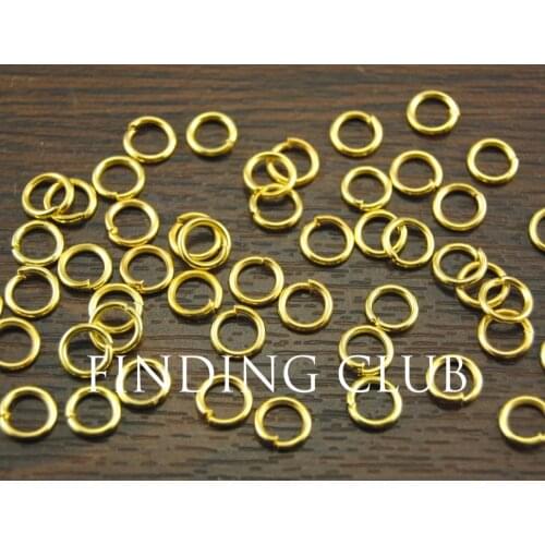 1000 pcs 6mm Gold plated Open Jumprings Jump ring Split ring DIY Metal Bracelet Necklace Jewelry Findings