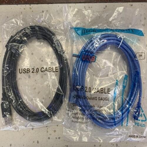 200Pcs/lot 3M Black/Blue USB2.0 A Male to 5 Pin Mini USB Data Sync Charging Cable For GPS MP4 Player phone ps4 ps3