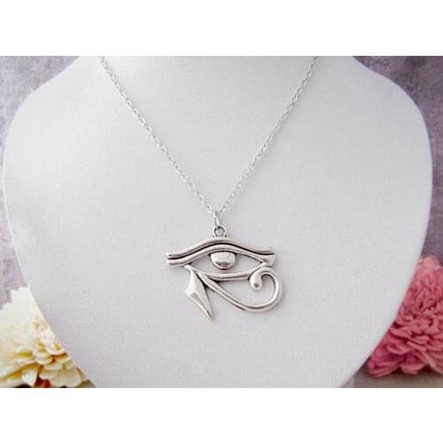 2018/ fashion hits vintage Egypt eye charm pendant necklace men and womens clothing with silver necklace jewelry gifts