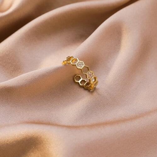 2020 Korean New Exquisite Fashion Opening Ring Temperament Simple Versatile Small Ring Elegant Ladies Banquet Jewelry