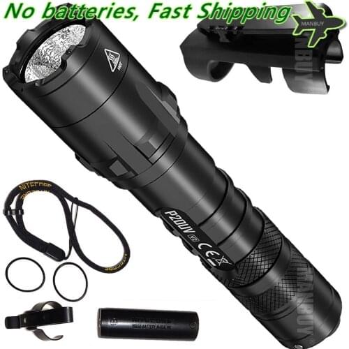 2021 NitecoreP20UV v2 1000Lumens CREE XP-L2 V6 LED + 320mW UV Beam Dual Output Tactical Flashlight Outdoor Hunting Camping Torch