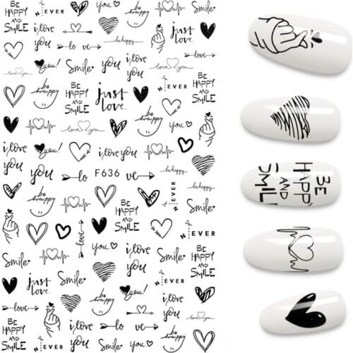 3D Flower Nail Stickers Women Face Sketch Abstract Butterfly Image Sexy Girl Nail Art Decor Sliders Manicure Stickers for Nails