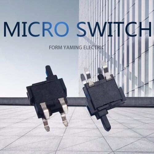 50pcs Black Button Micro Fretting Switch 8.5 Height Television DVD/EVD Barn Gate Testing Camera Switch