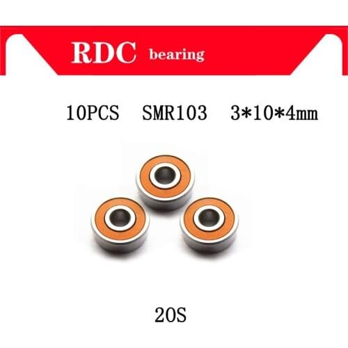 High quality 10PCS ABEC7 SMR103 2OS SMR103C 2OS 3*10*4mm Stainless Steel Hybrid Ceramic Bearing/Fishing Reel Bearings SMR103-2RS