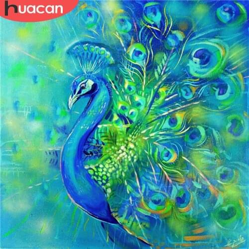HUACAN 5d DIY Diamond Painting Peacock Full Square New Arrival Diamond Embroidery Animal Art Mosaic Cross Stitch Home Decoration
