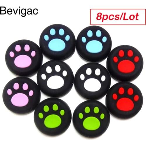 Bevigac 8pc Analog Controller Thumb Stick Grip Cap Cover for Sony PS4 PlayStation Play Station PS3 PS 4 3 Microsoft Xbox One 360