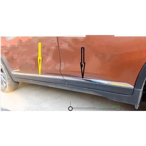 Stainless steel body side moldings side door decoration For Nissan x-trail 2014 2015 2016 2017 2018 2019 2020 2021 Car styling